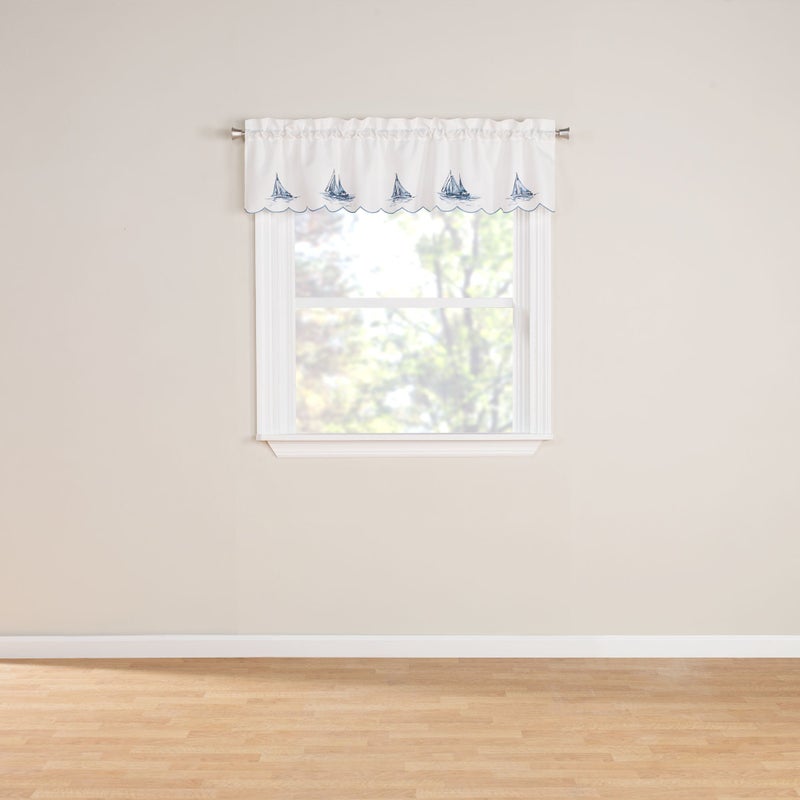 Renaissance Home Fashion Sailboat Valance, 58" x 12", Blue - Image 2